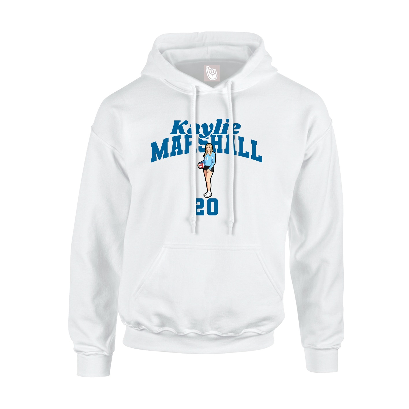 Hoodie — Signature Arch in White
