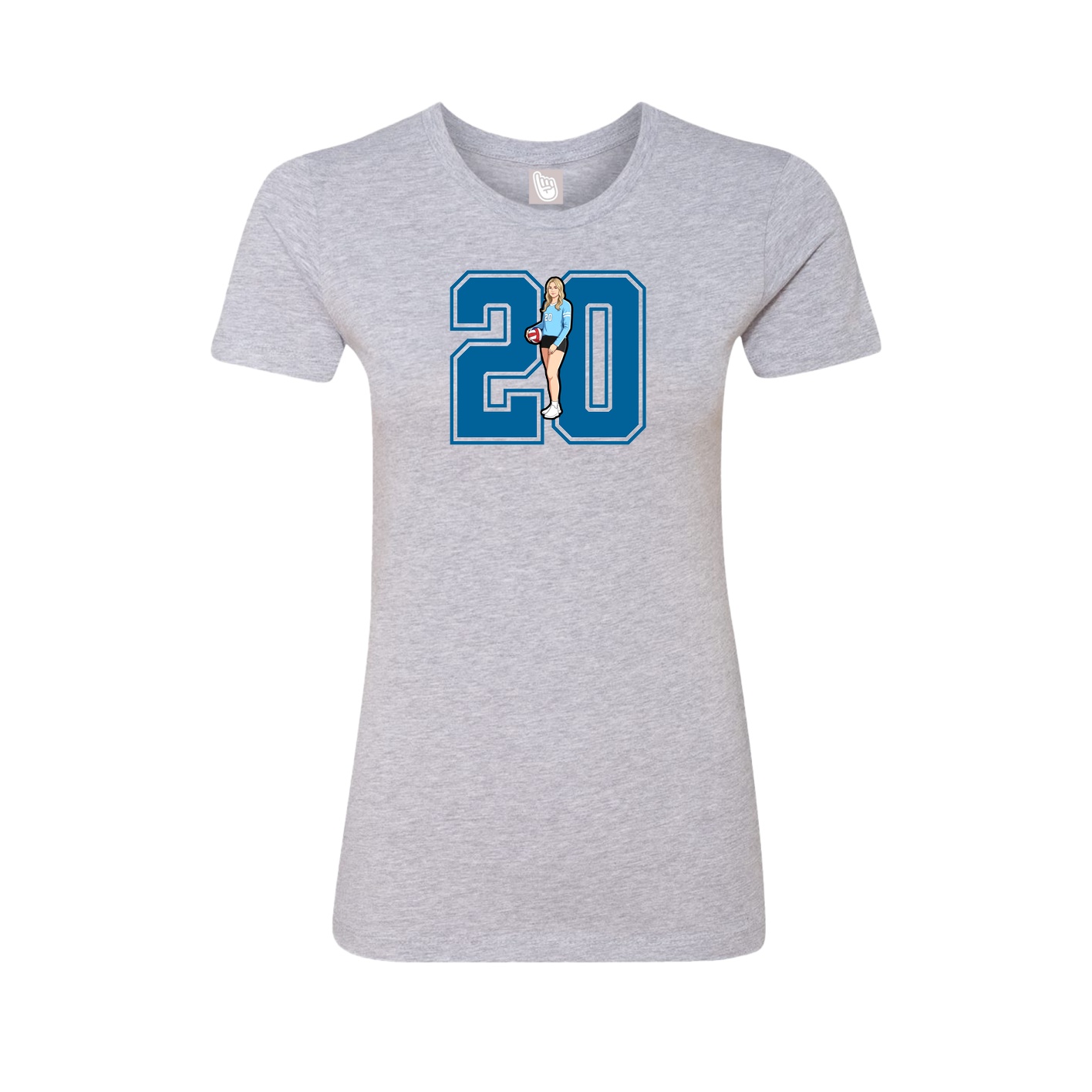 Womens Tee — Number in Grey