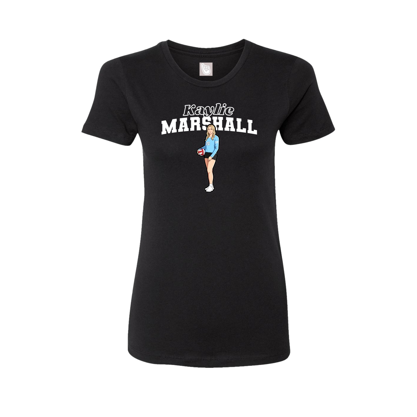 Womens Tee — Name Arch in Black