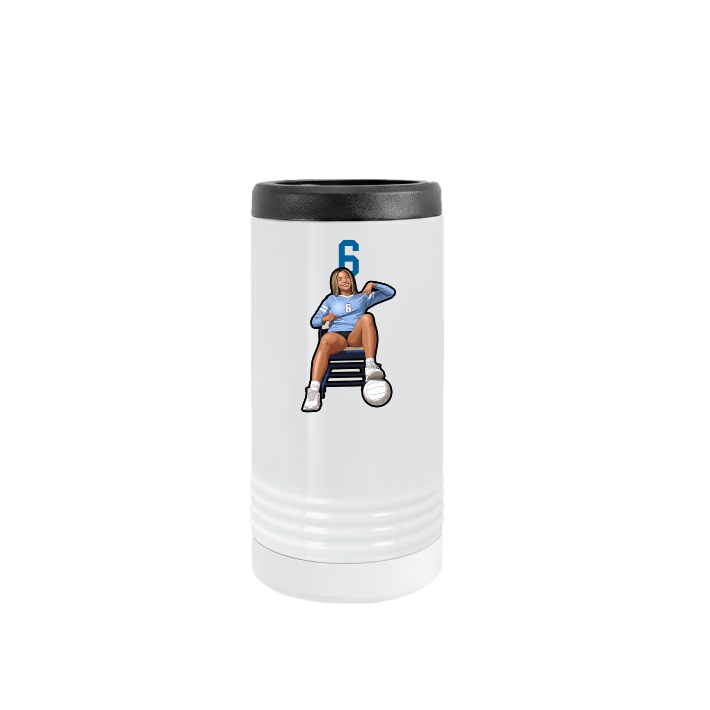 Slim Beverage Holder — Number Top in White