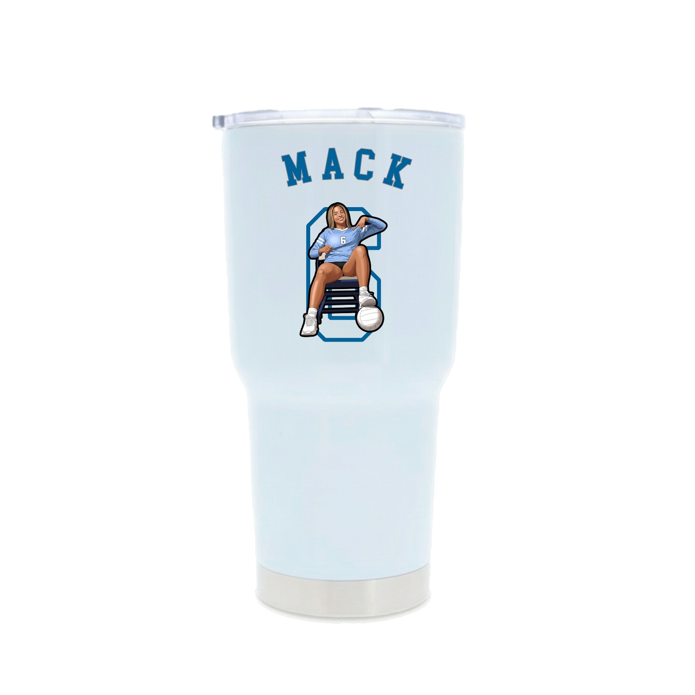 30oz Stainless Steel Tumbler — Shirsey Arch in White