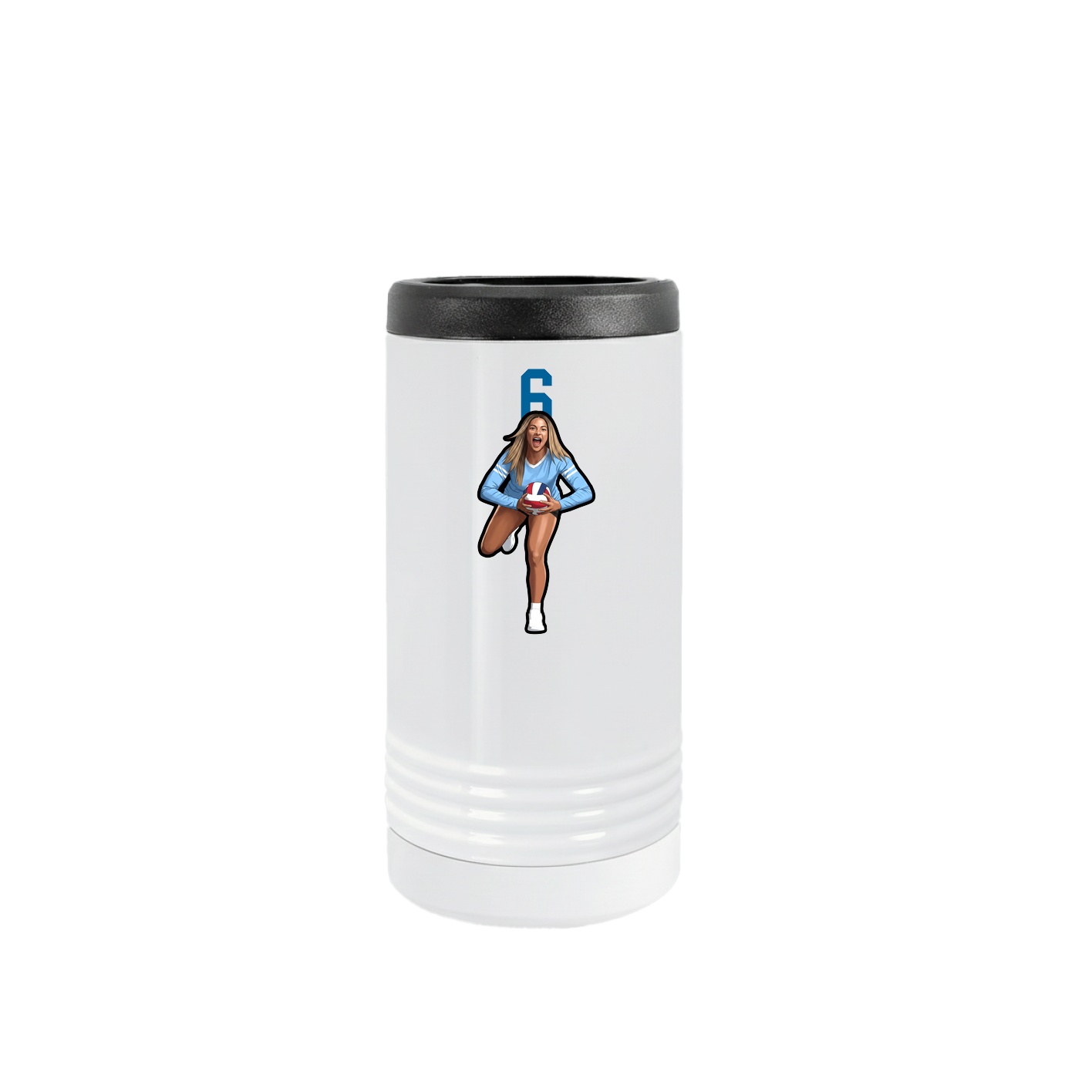 Slim Beverage Holder — Number Top in White