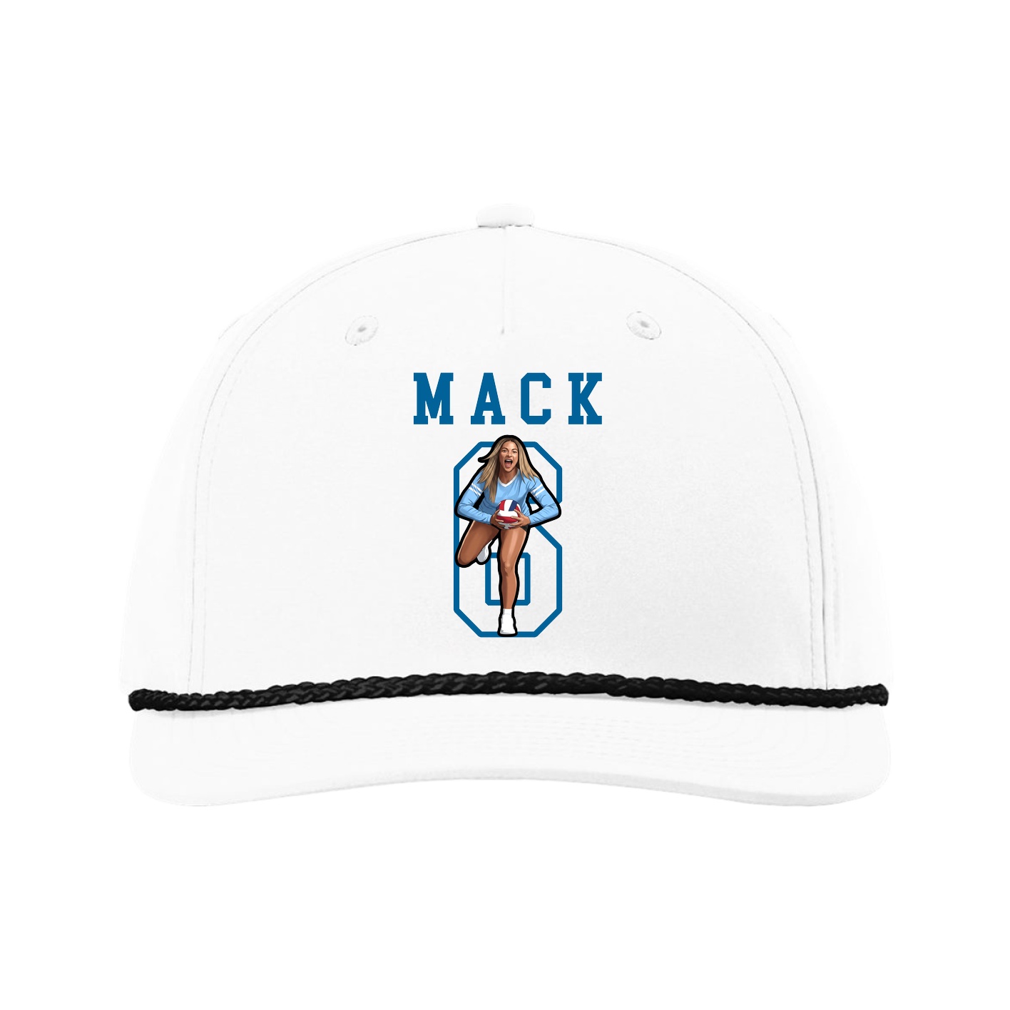 Five-Panel Classic Rope Cap — Shirsey in White