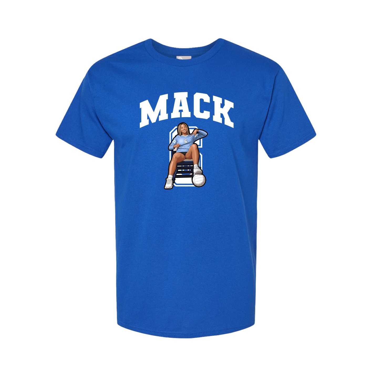 Youth Tee — Number in Royal