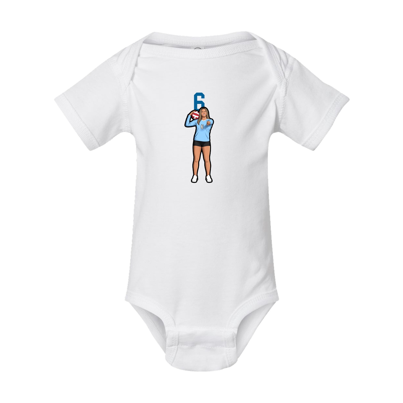 Baby Onesie — Number Top in White
