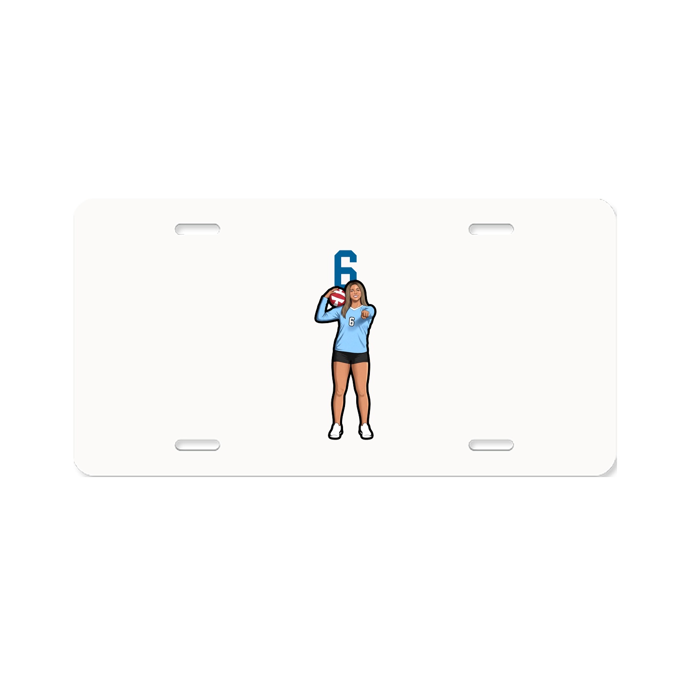 License Plate — Number Top in Classic