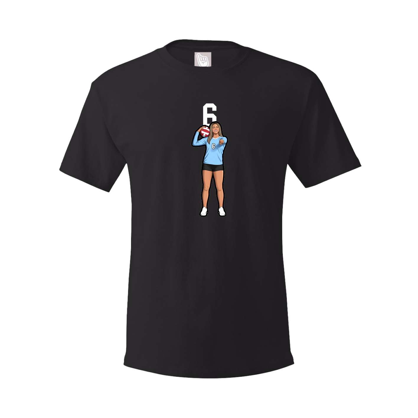 Youth Tee — Number Top in Black