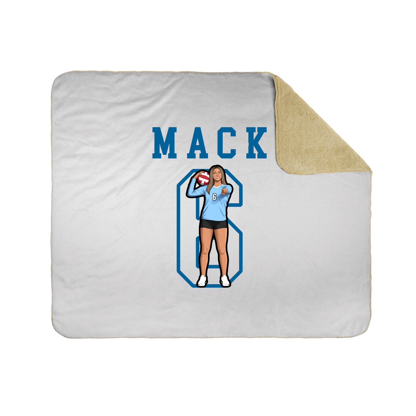 Throw Blanket — Shirsey in White