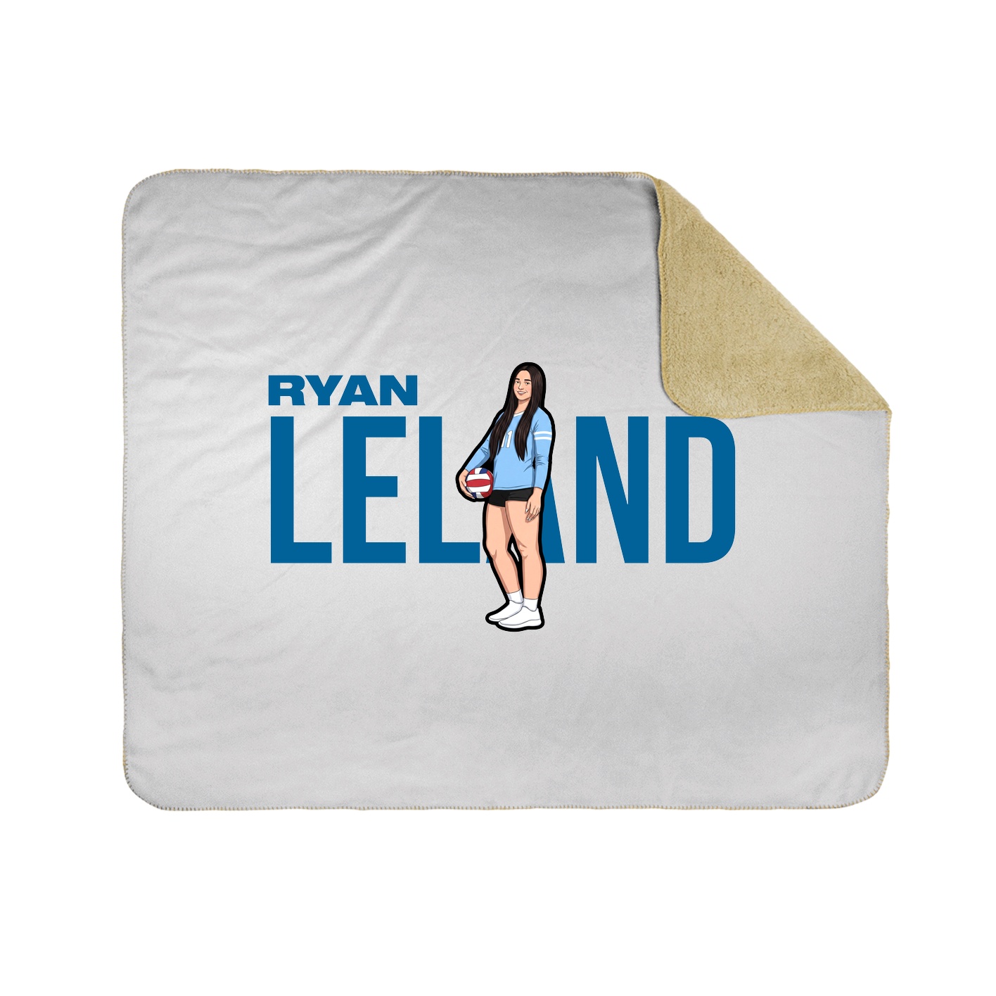 Throw Blanket — Player Name in White
