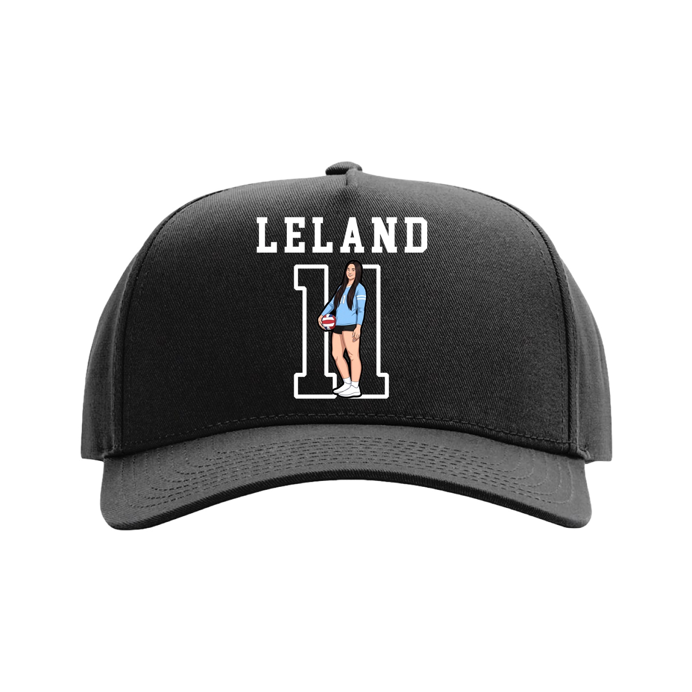 Full Fabric Five-Panel Champ Cap — Shirsey in Black