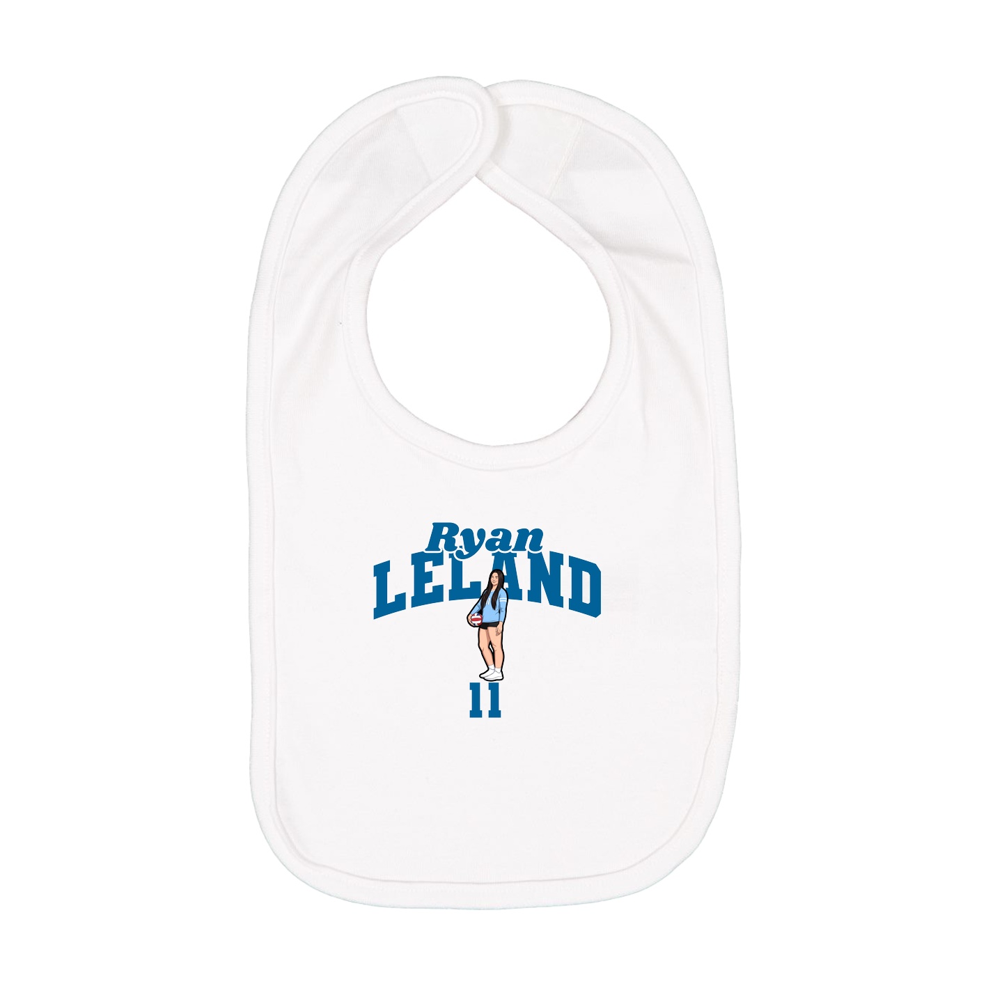 Infant Bib — Signature Arch in White