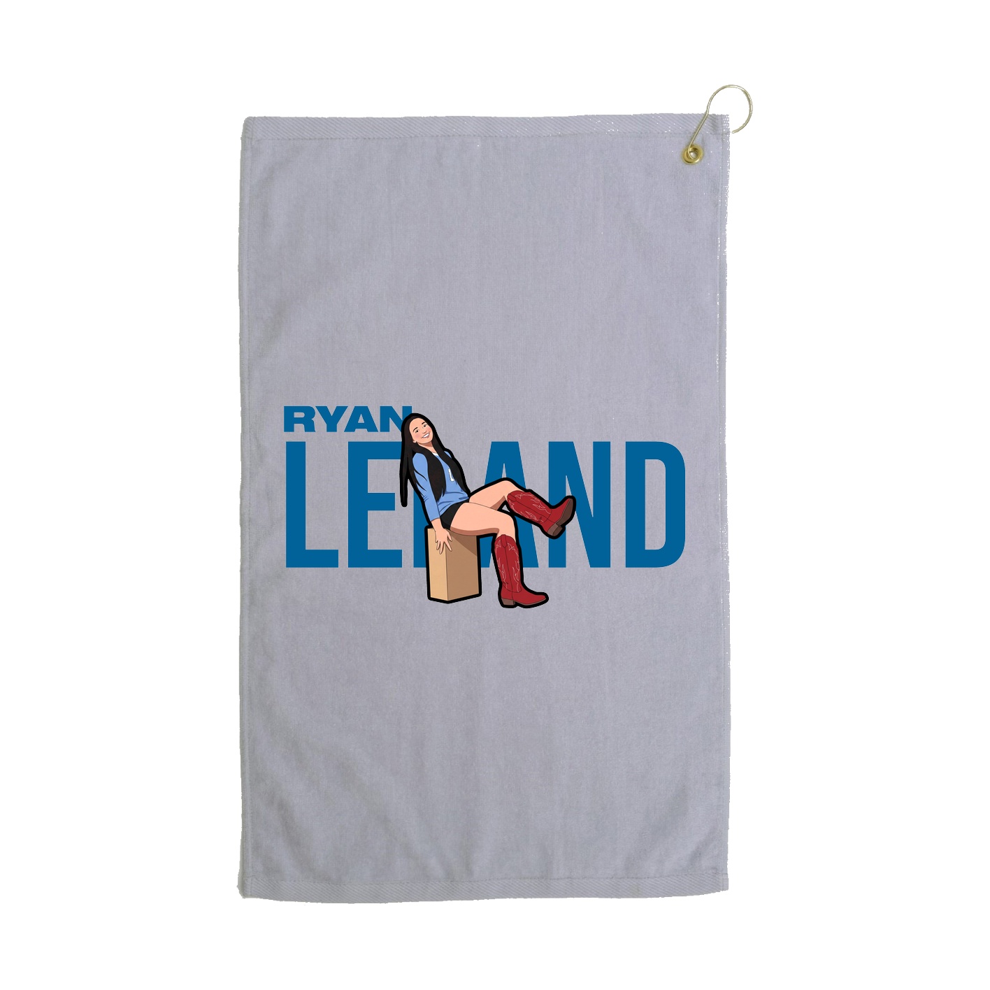 Golf Towel — Player Name in Grey