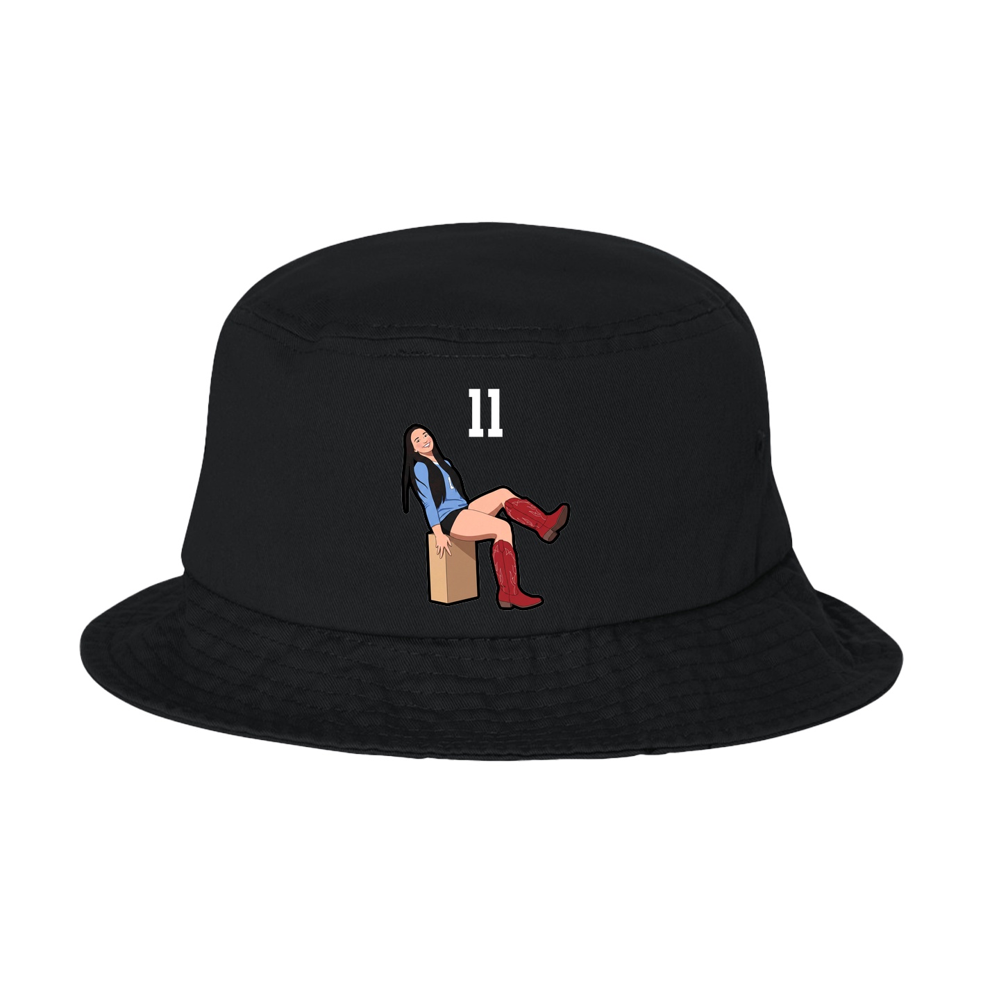Bucket Cap — Number Top in Black
