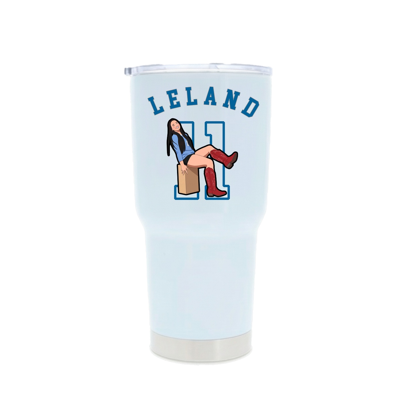 30oz Stainless Steel Tumbler — Shirsey Arch in White