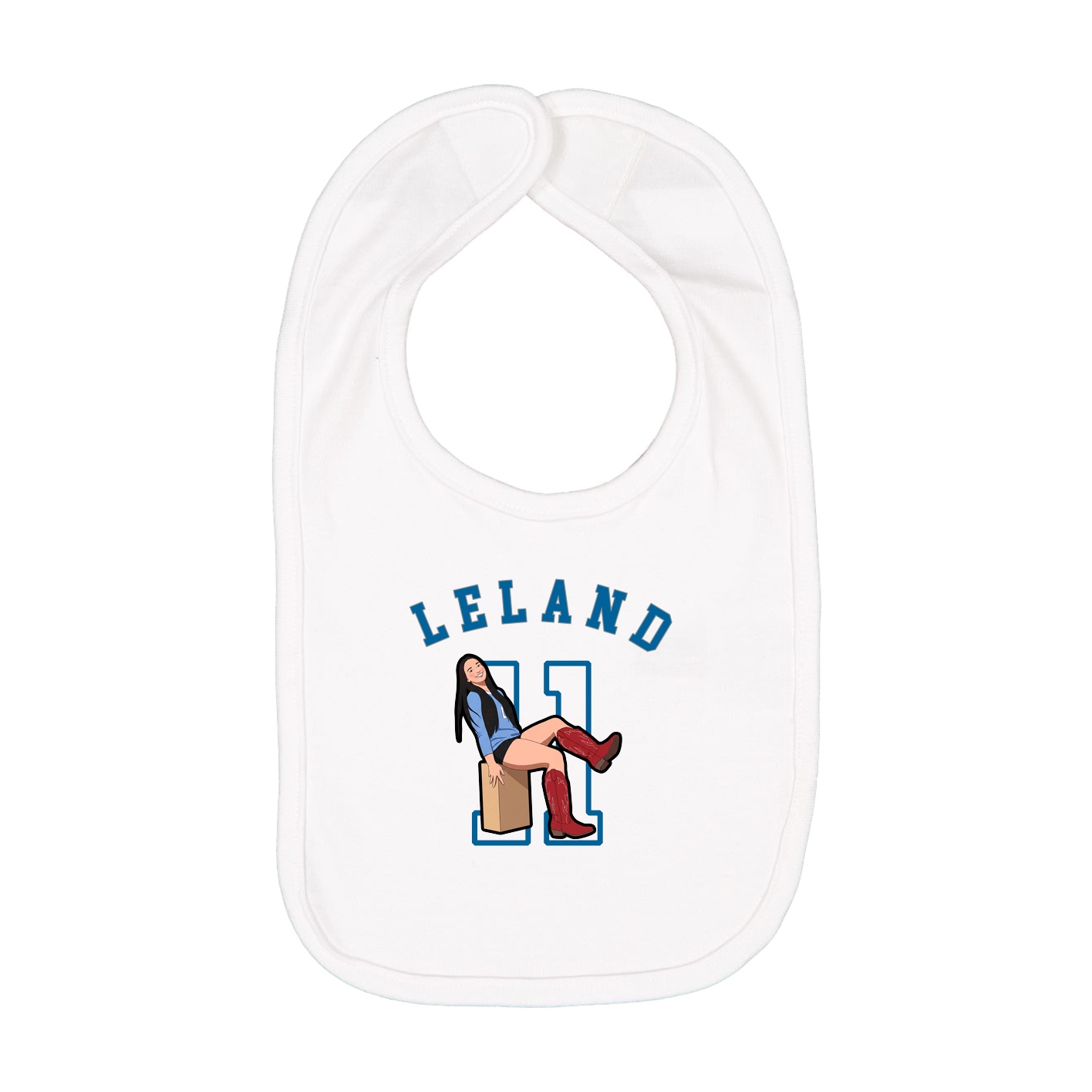 Infant Bib — Shirsey Arch in White