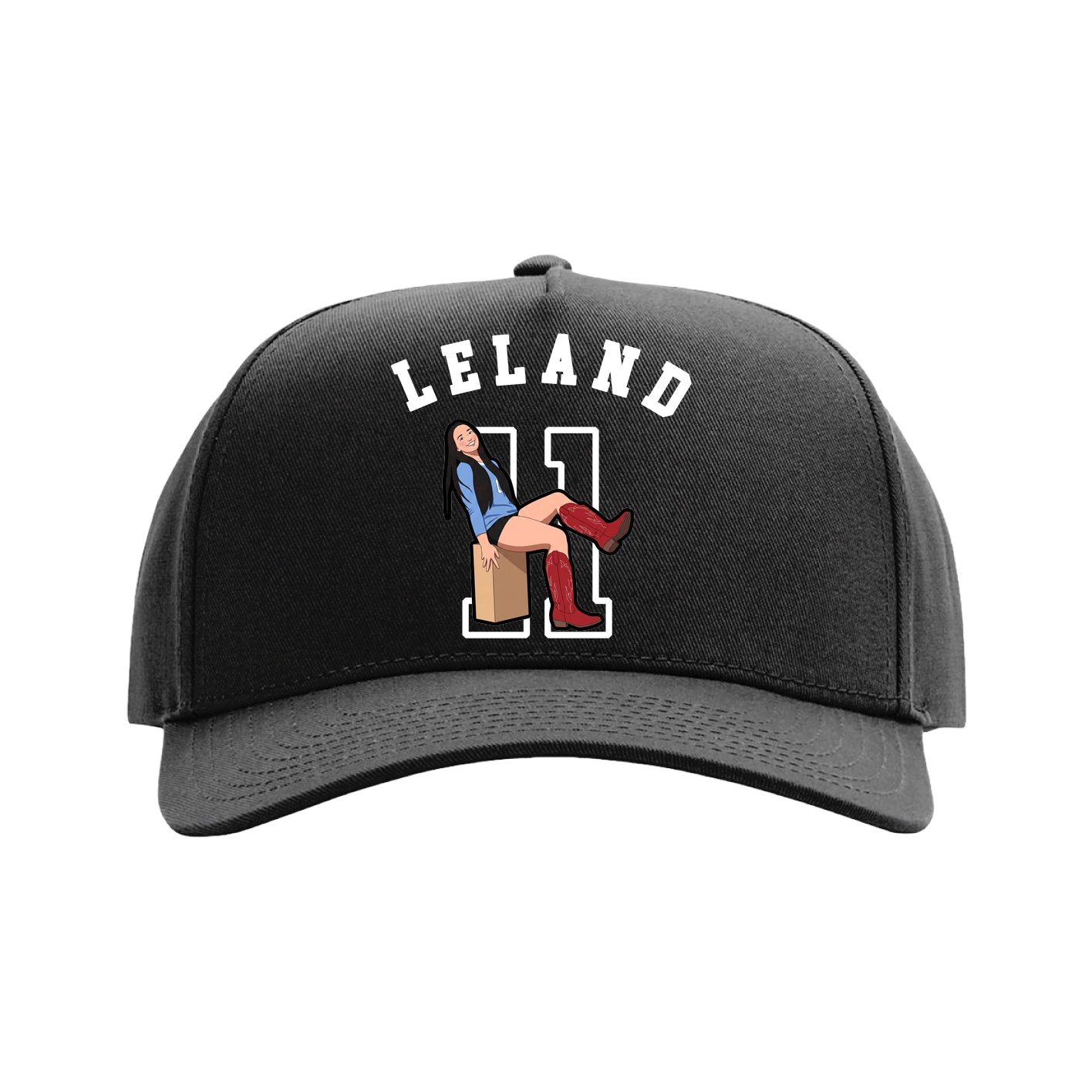 Full Fabric Five-Panel Champ Cap — Shirsey Arch in Black