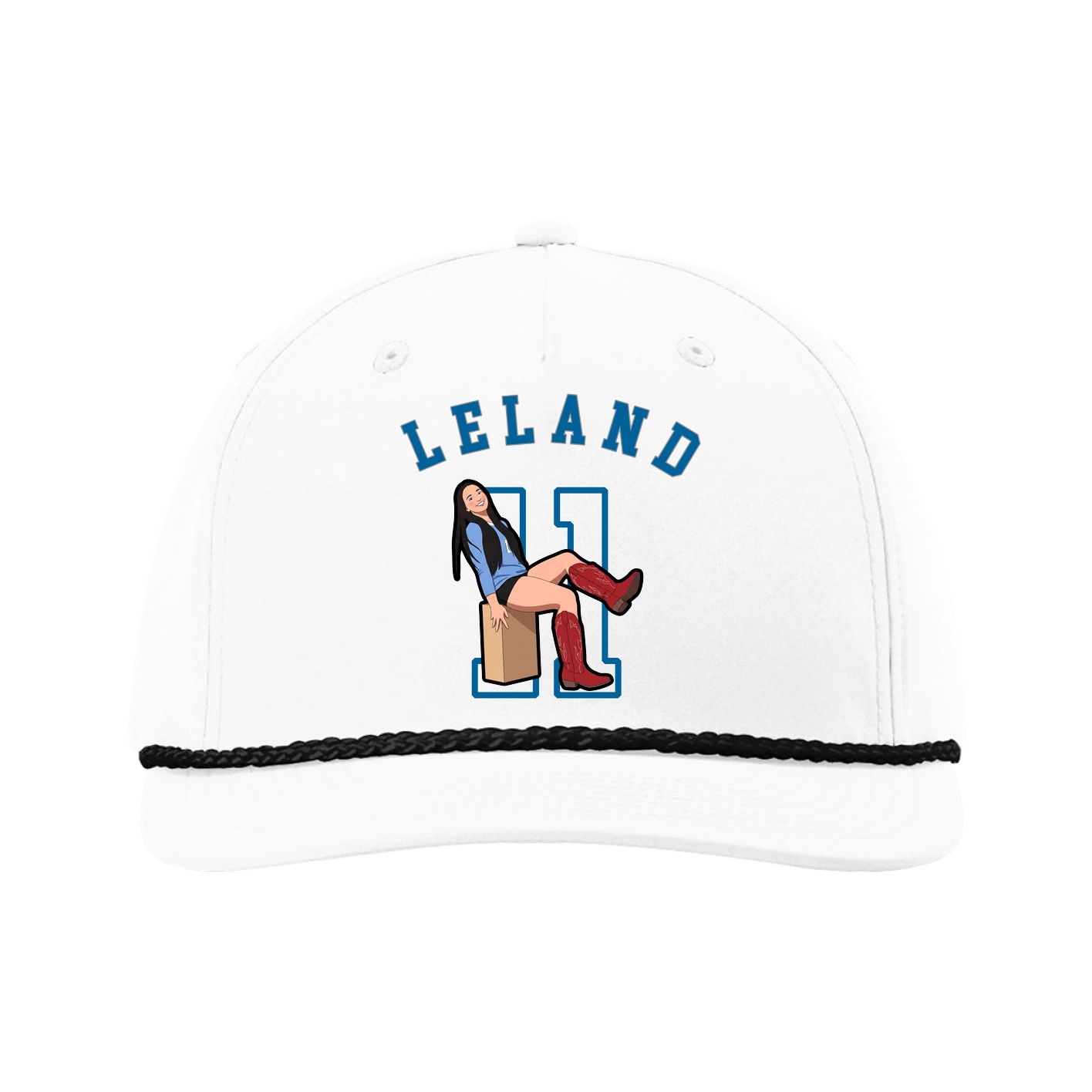 Five-Panel Classic Rope Cap — Shirsey Arch in White