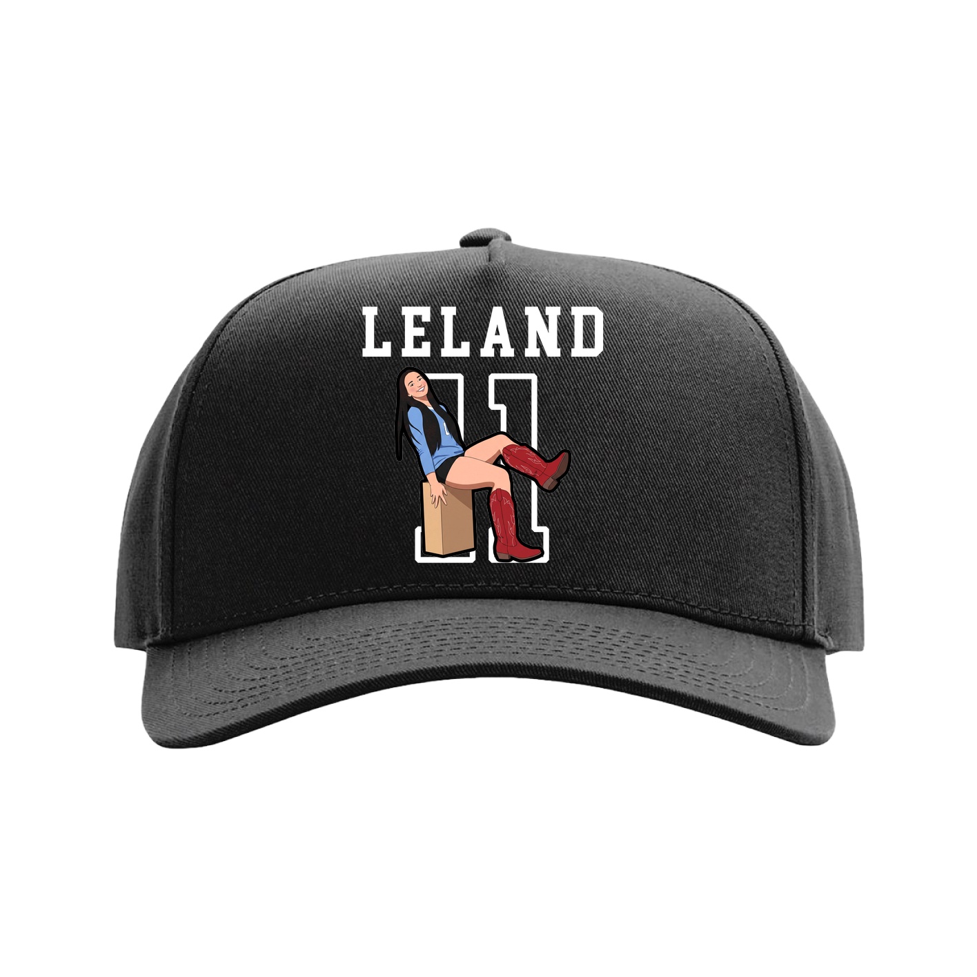 Full Fabric Five-Panel Champ Cap — Shirsey in Black