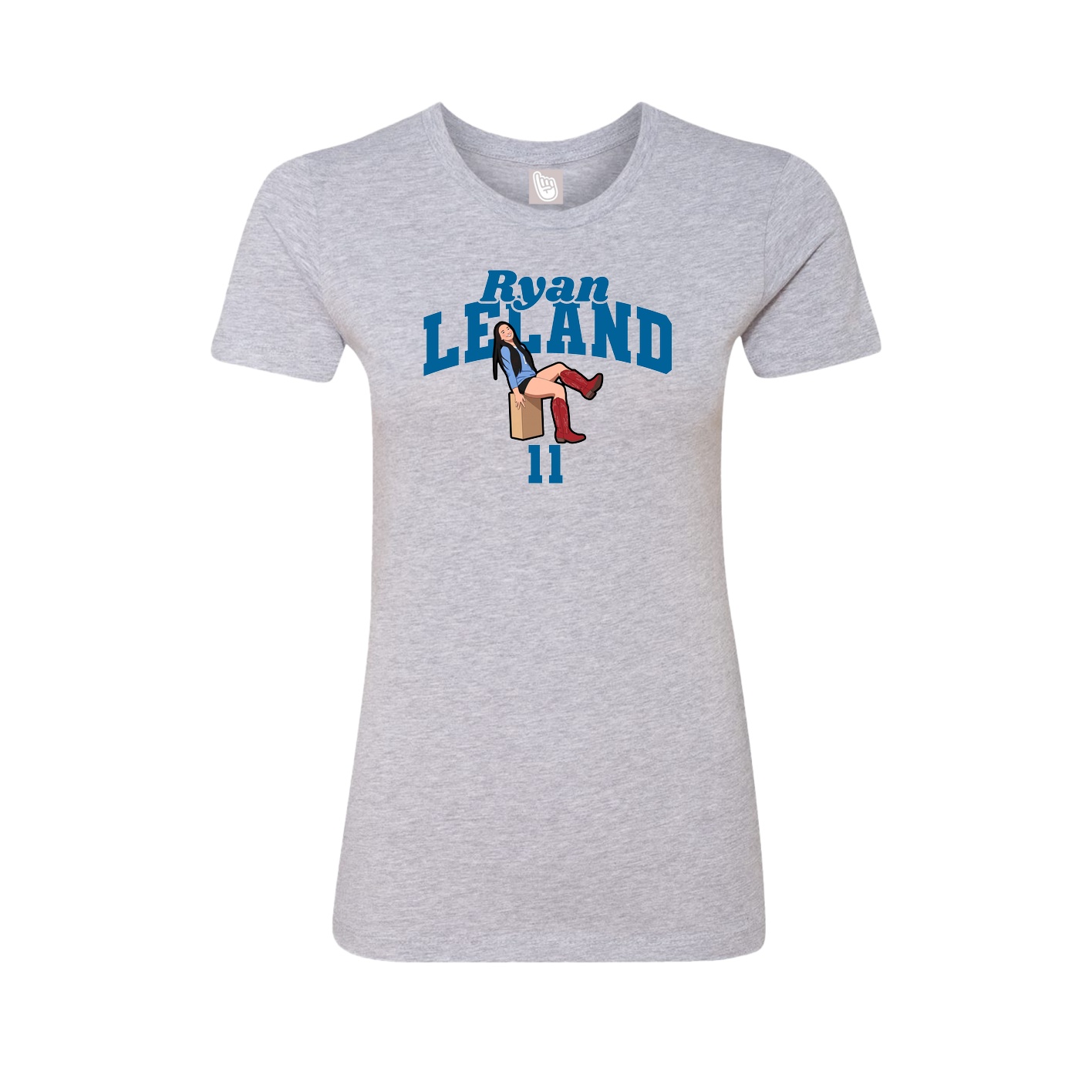 Fitted Women's Tee — Signature Arch in Grey