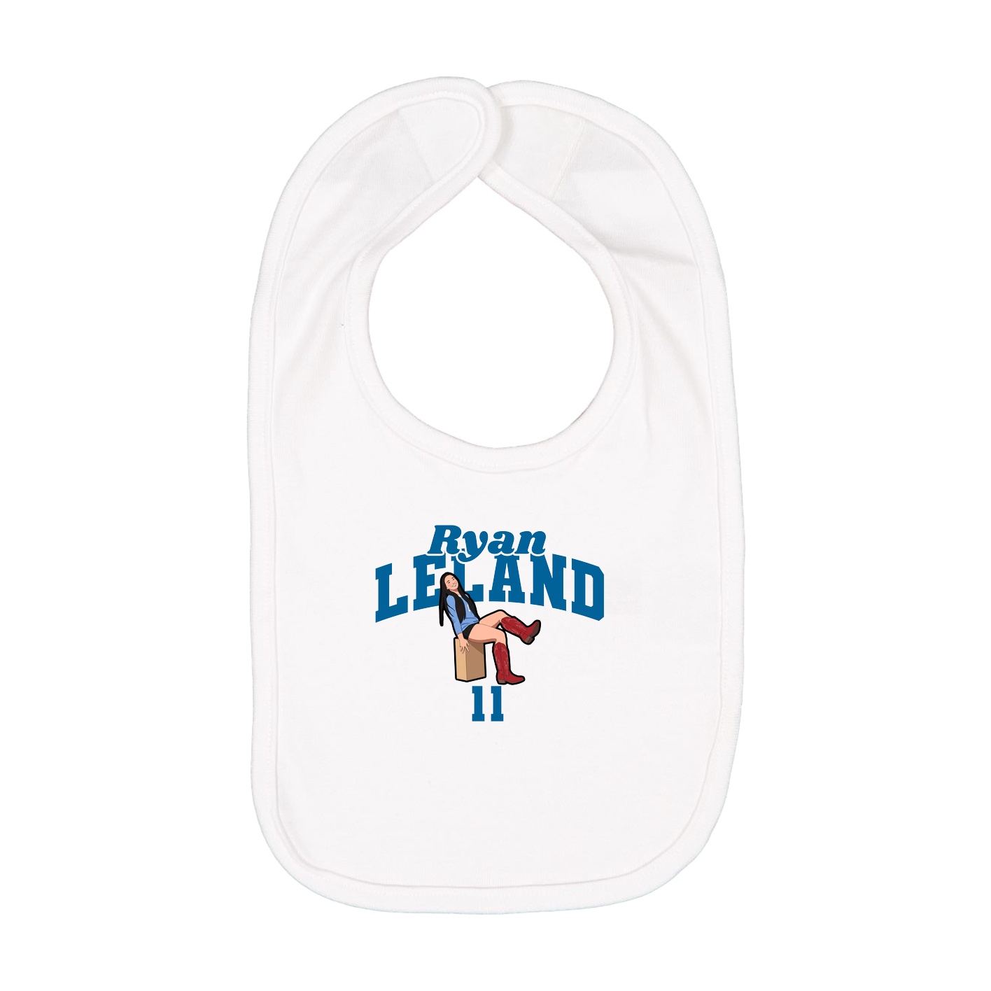 Infant Bib — Signature Arch in White