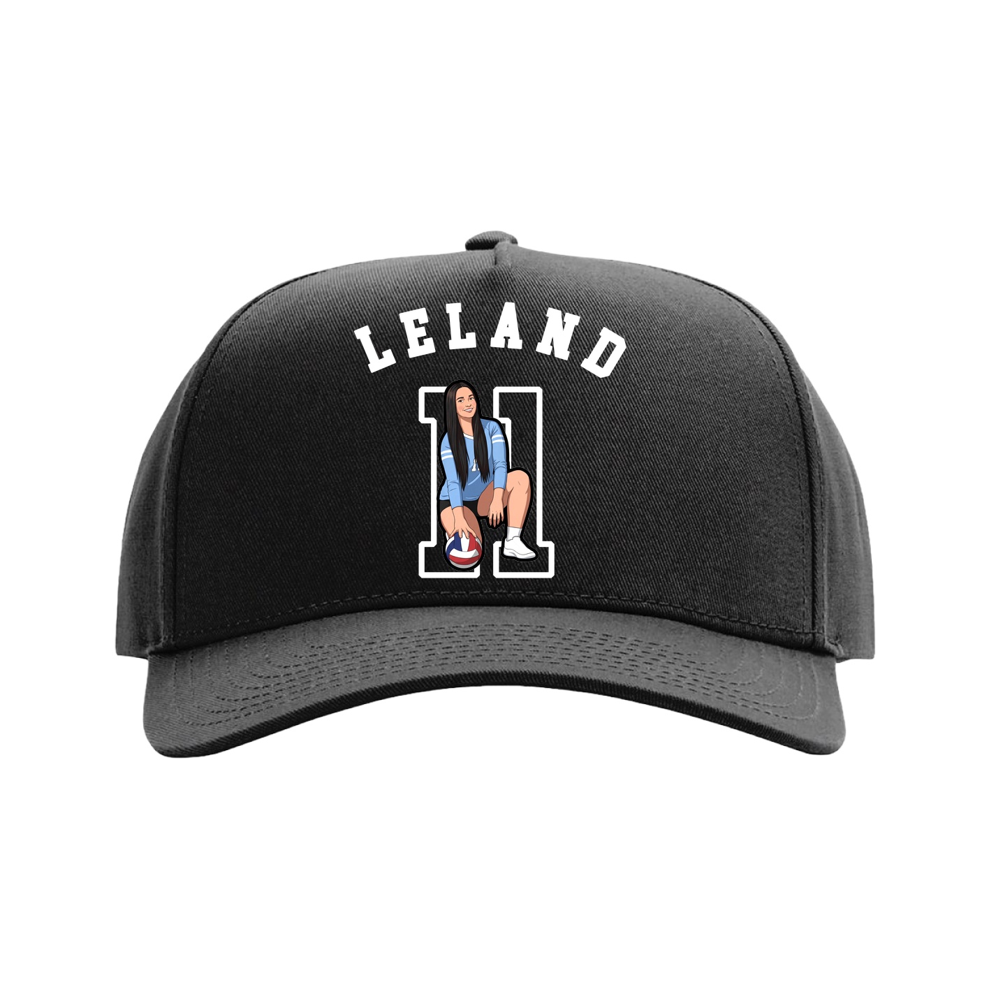 Full Fabric Five-Panel Champ Cap — Shirsey Arch in Black