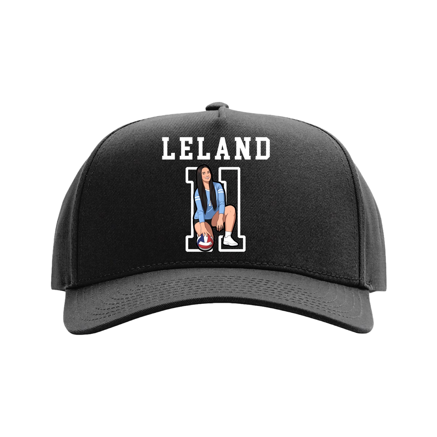 Full Fabric Five-Panel Champ Cap — Shirsey in Black
