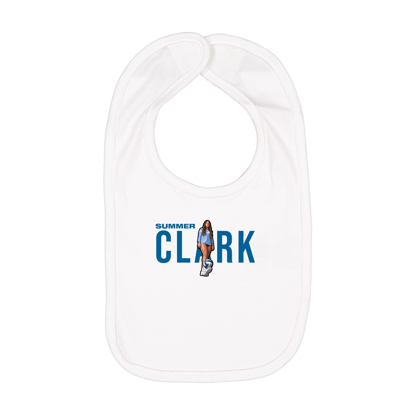 Infant Bib — Player Name in White