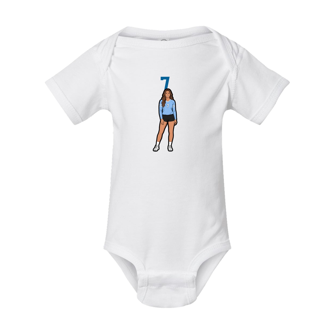 Baby Onesie — Number Top in White