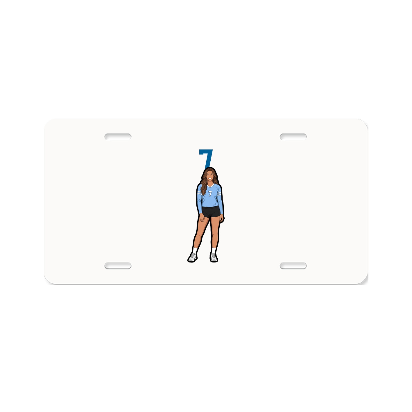 License Plate — Number Top in Classic