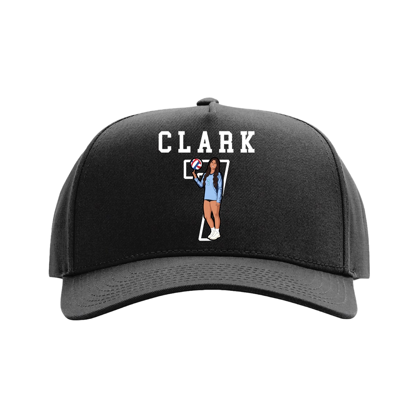 Full Fabric Five-Panel Champ Cap — Shirsey in Black