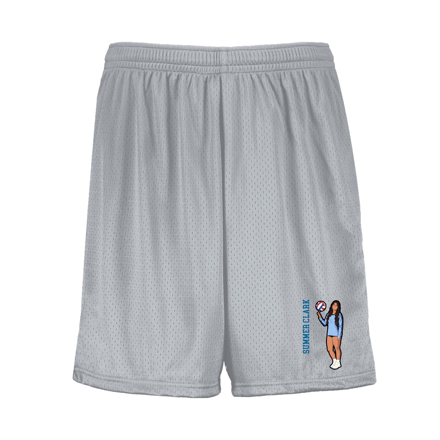 Shorts — Name Vertical in Silver