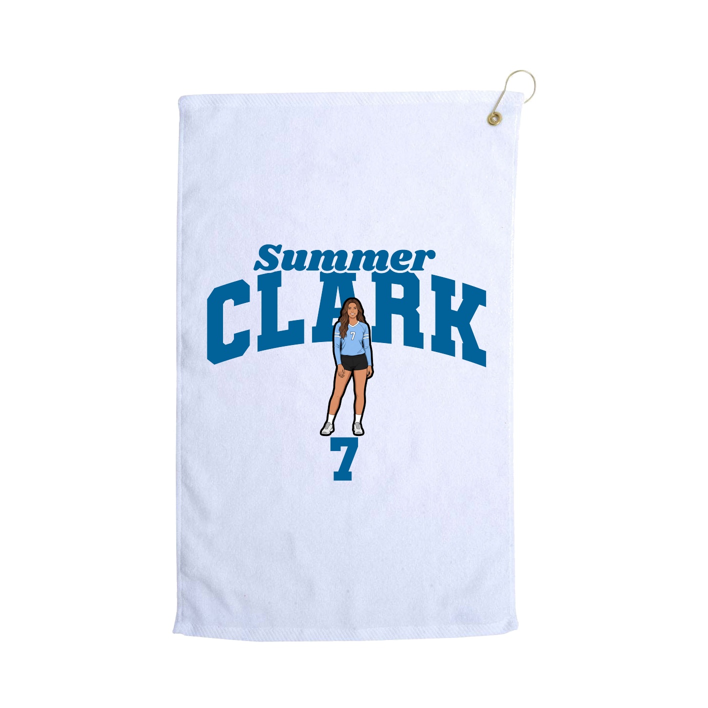 Golf Towel — Signature Arch in White