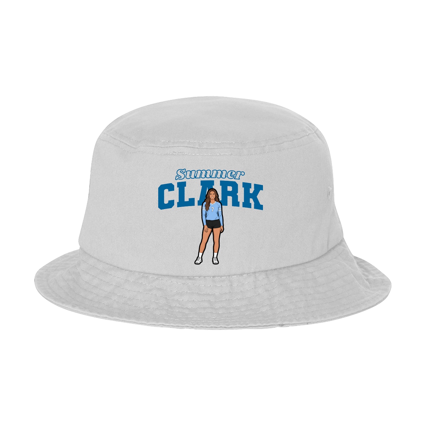 Bucket Cap — Name Arch in White
