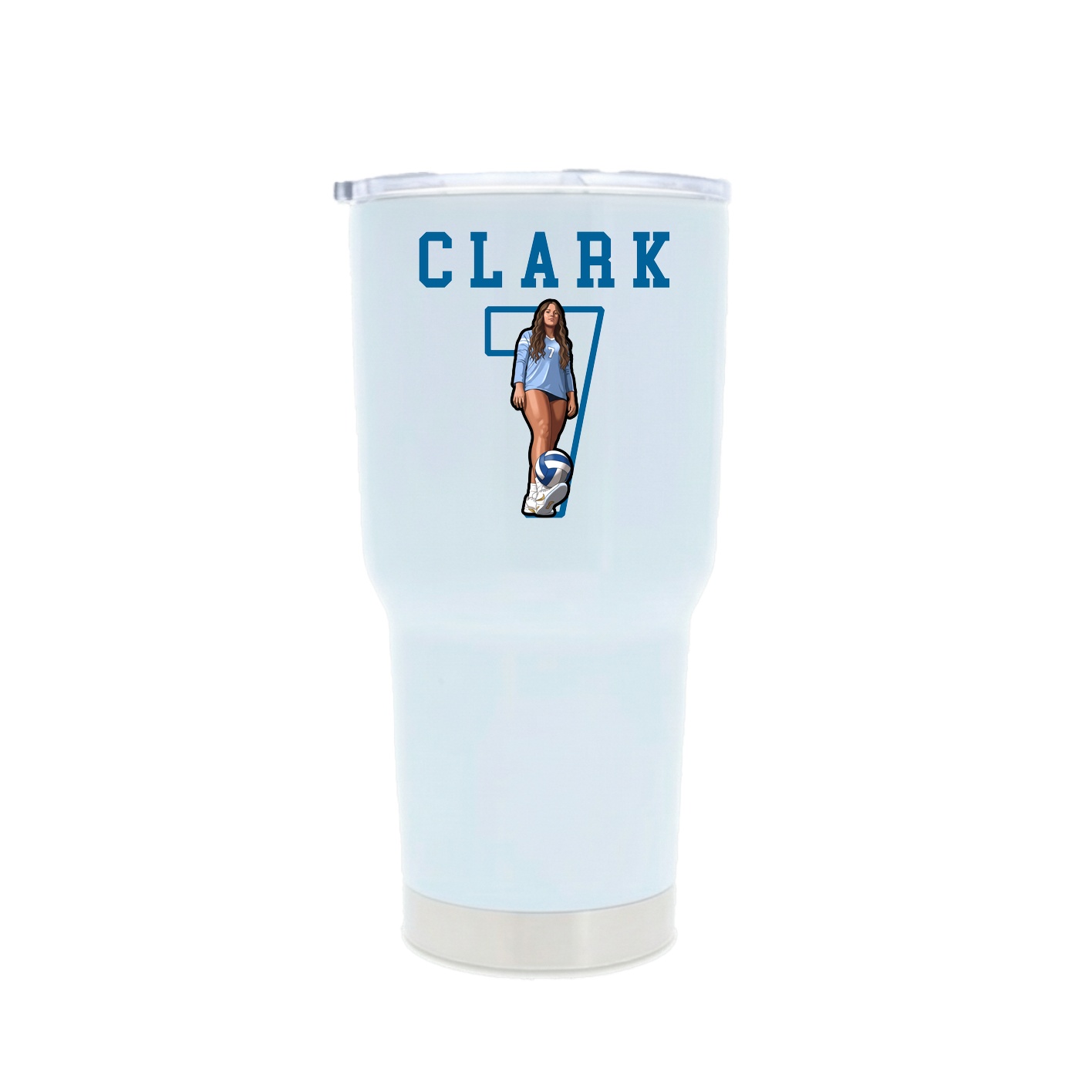 30oz Stainless Steel Tumbler — Shirsey in White