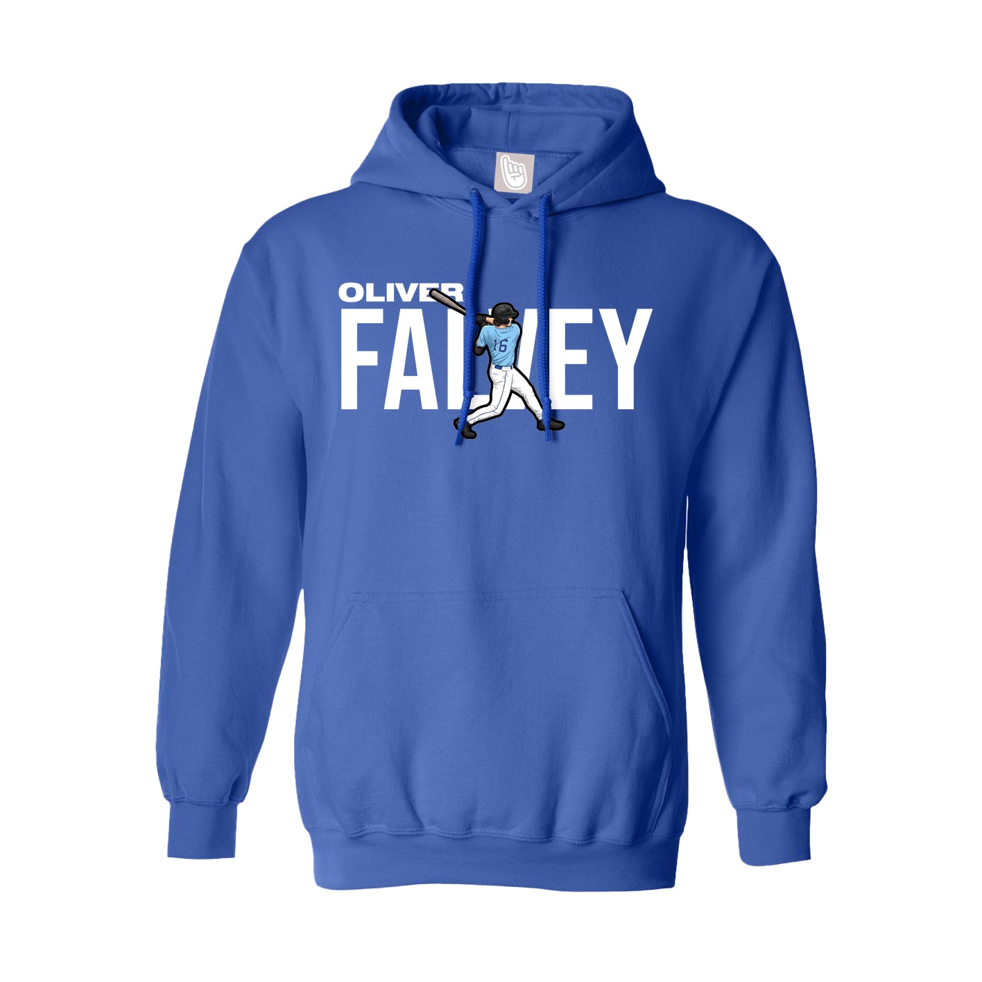 Hoodie — Player Name in Royal