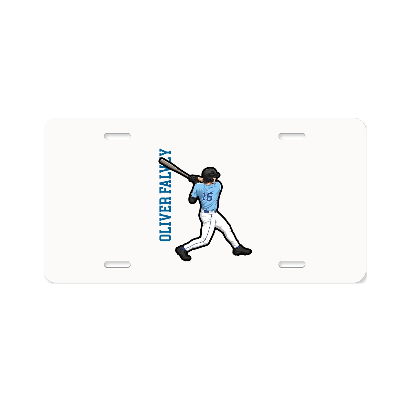 License Plate — Name Vertical in Classic
