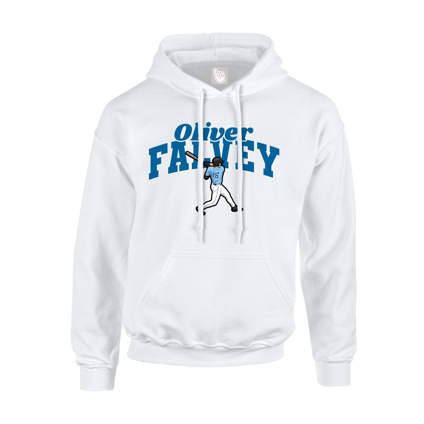 Youth Hoodie — Signature Arch in White