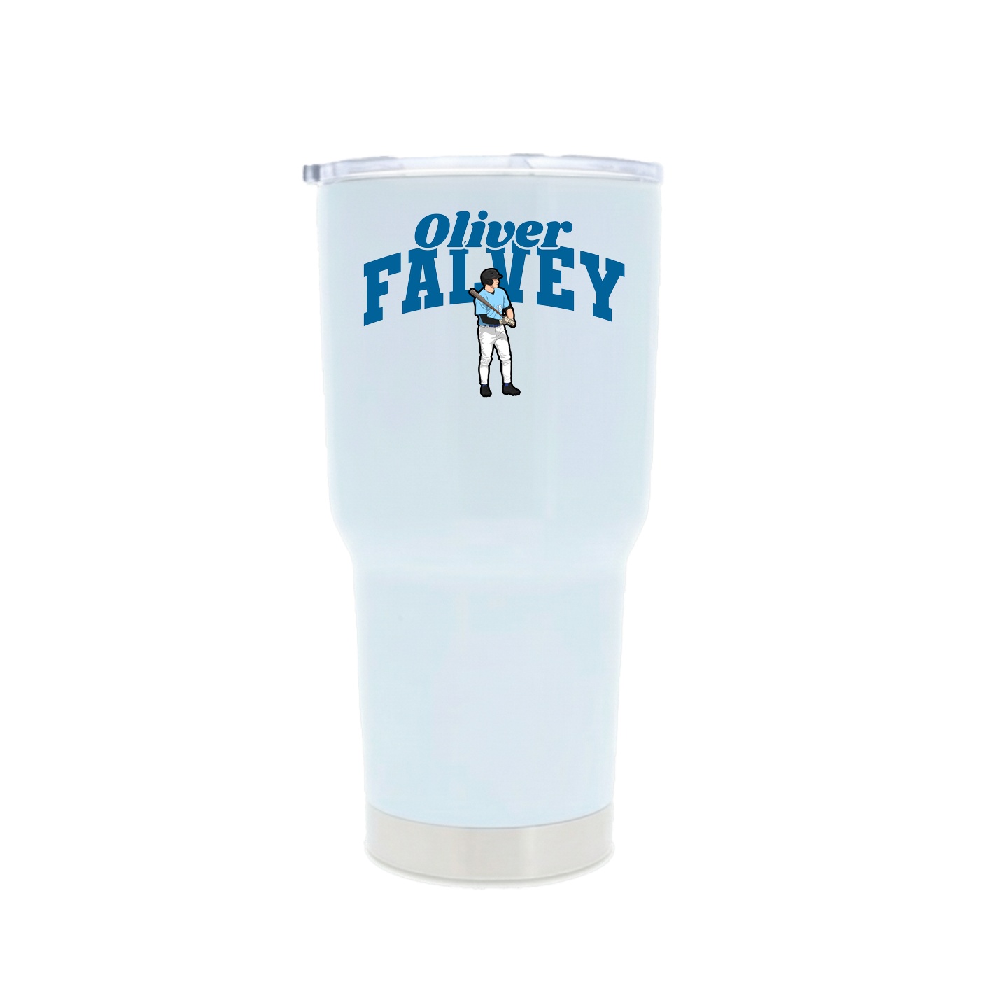 30oz Stainless Steel Tumbler — Signature Arch in White