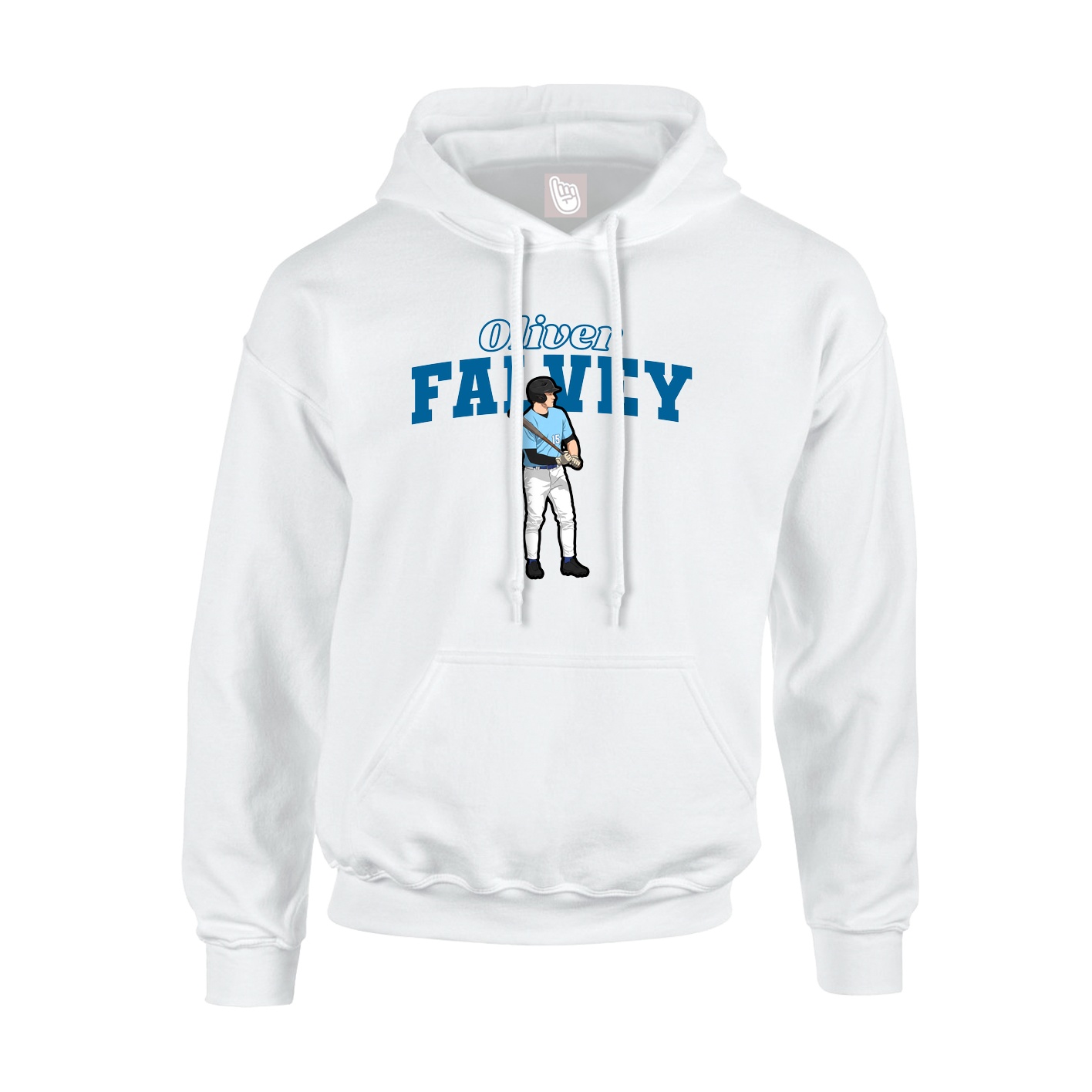 Hoodie — Name Arch in White