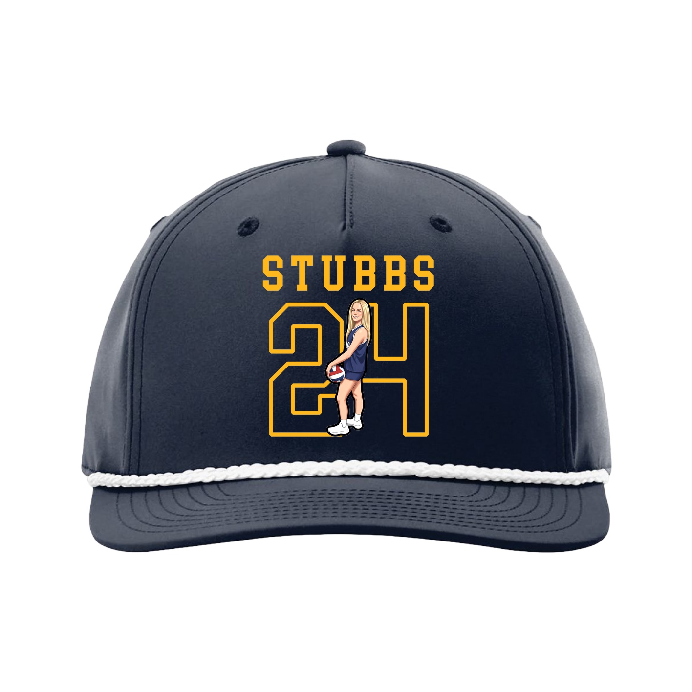 Five-Panel Classic Rope Cap — Shirsey in Navy