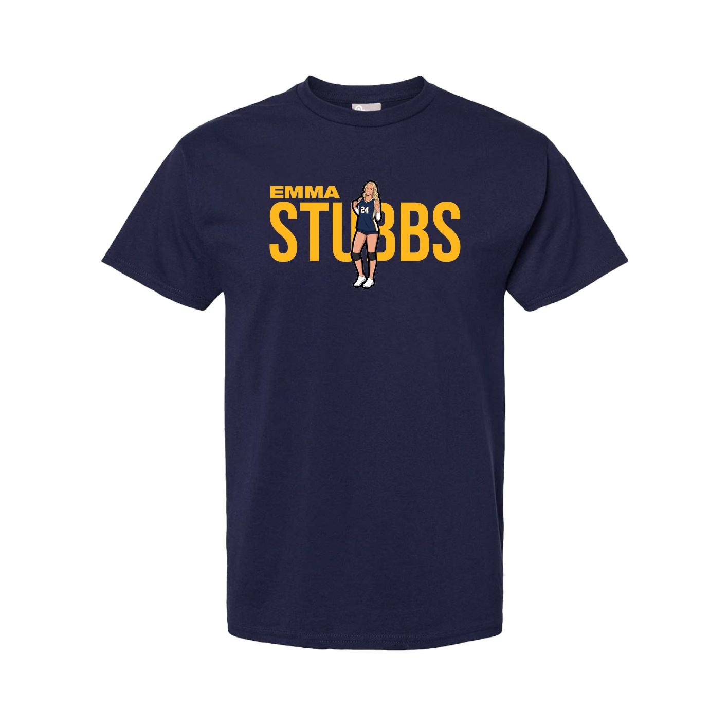 Tee — Player Name in Navy