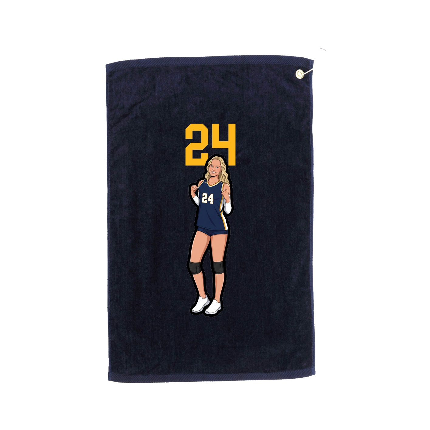 Golf Towel — Number Top in Navy