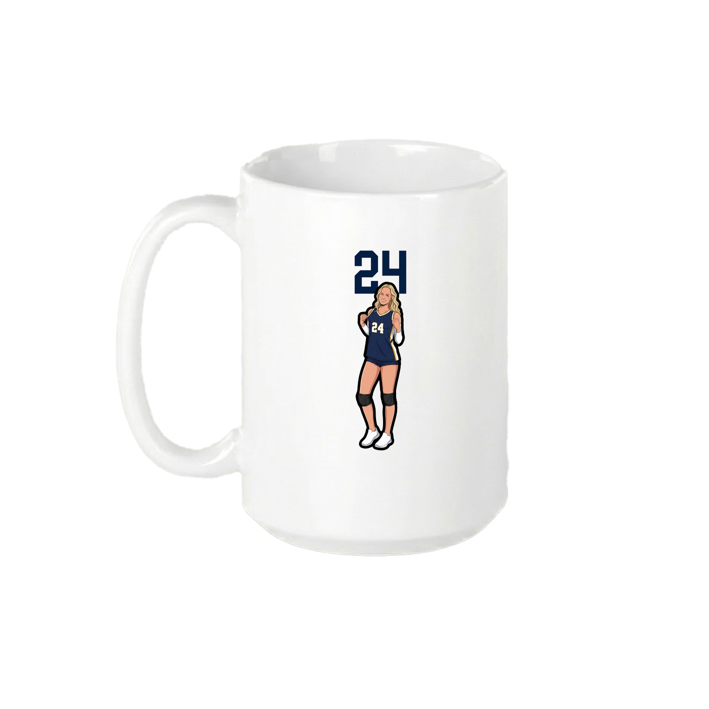 15oz Coffee Mug — Number Top in White