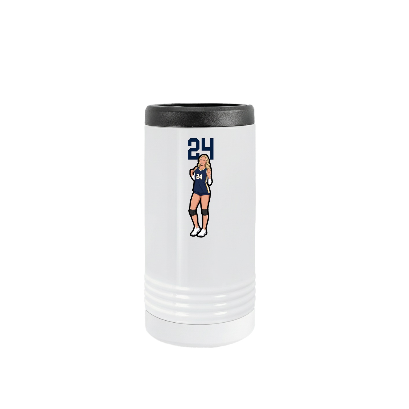 Slim Beverage Holder — Number Top in White