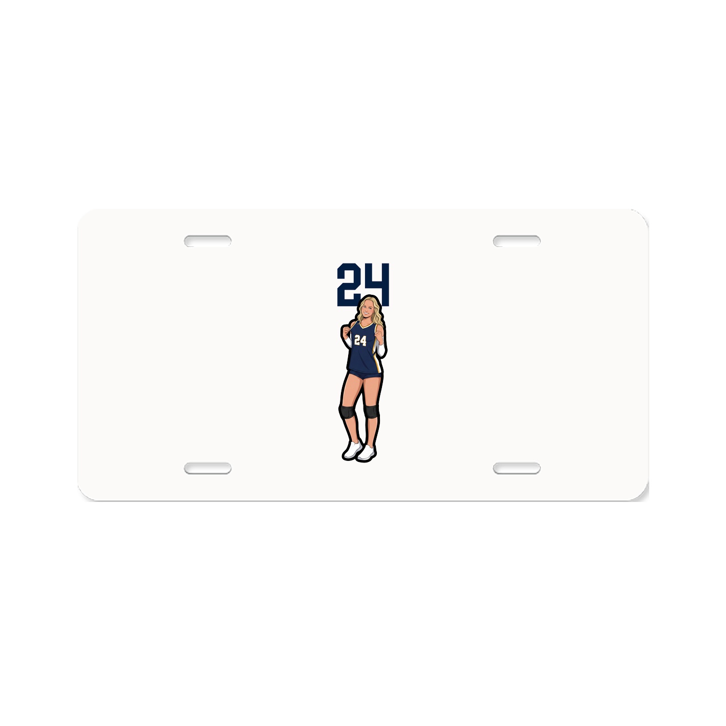 License Plate — Number Top in Classic