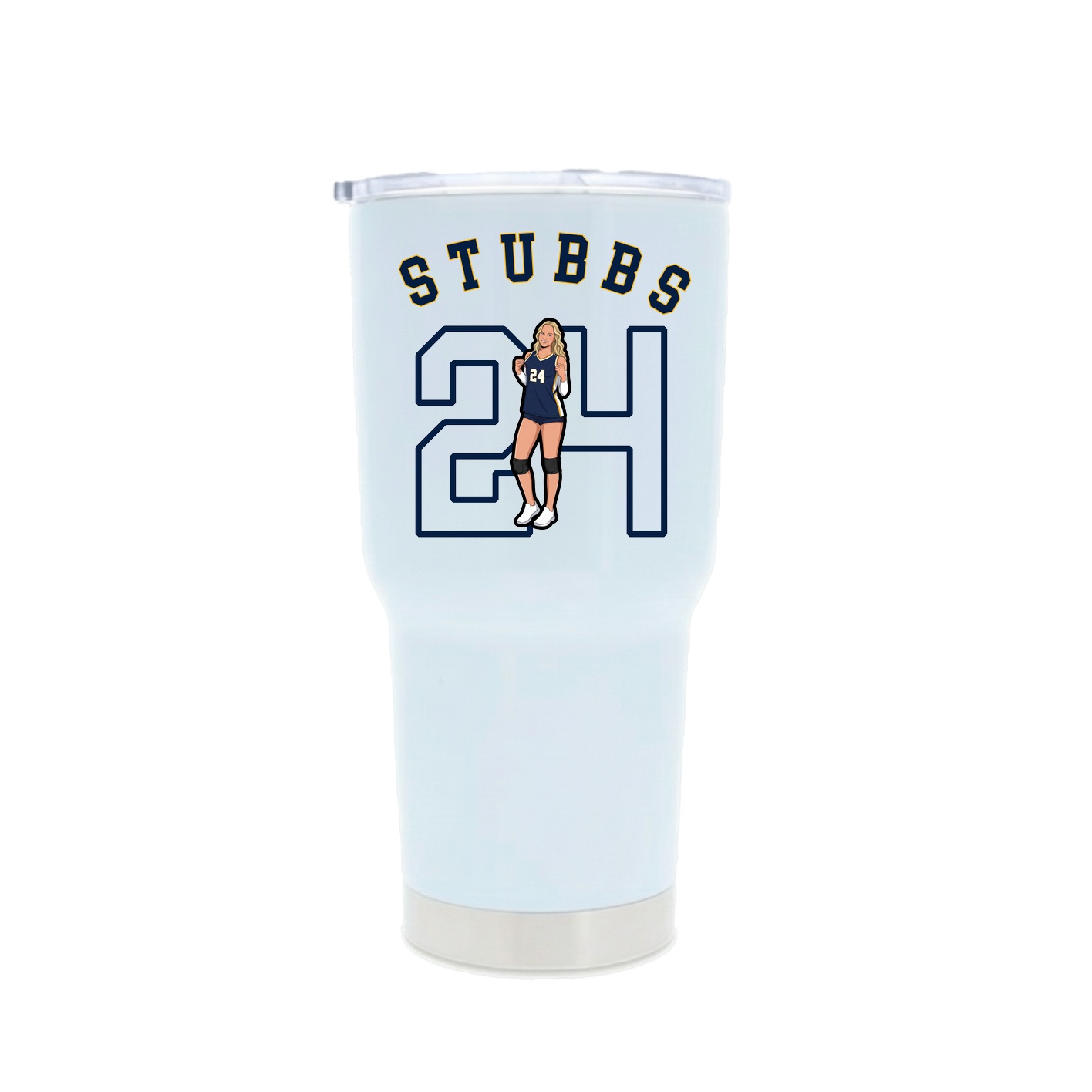 30oz Stainless Steel Tumbler — Shirsey Arch in White