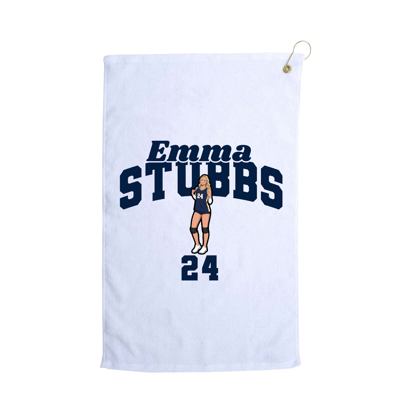 Golf Towel — Signature Arch in White