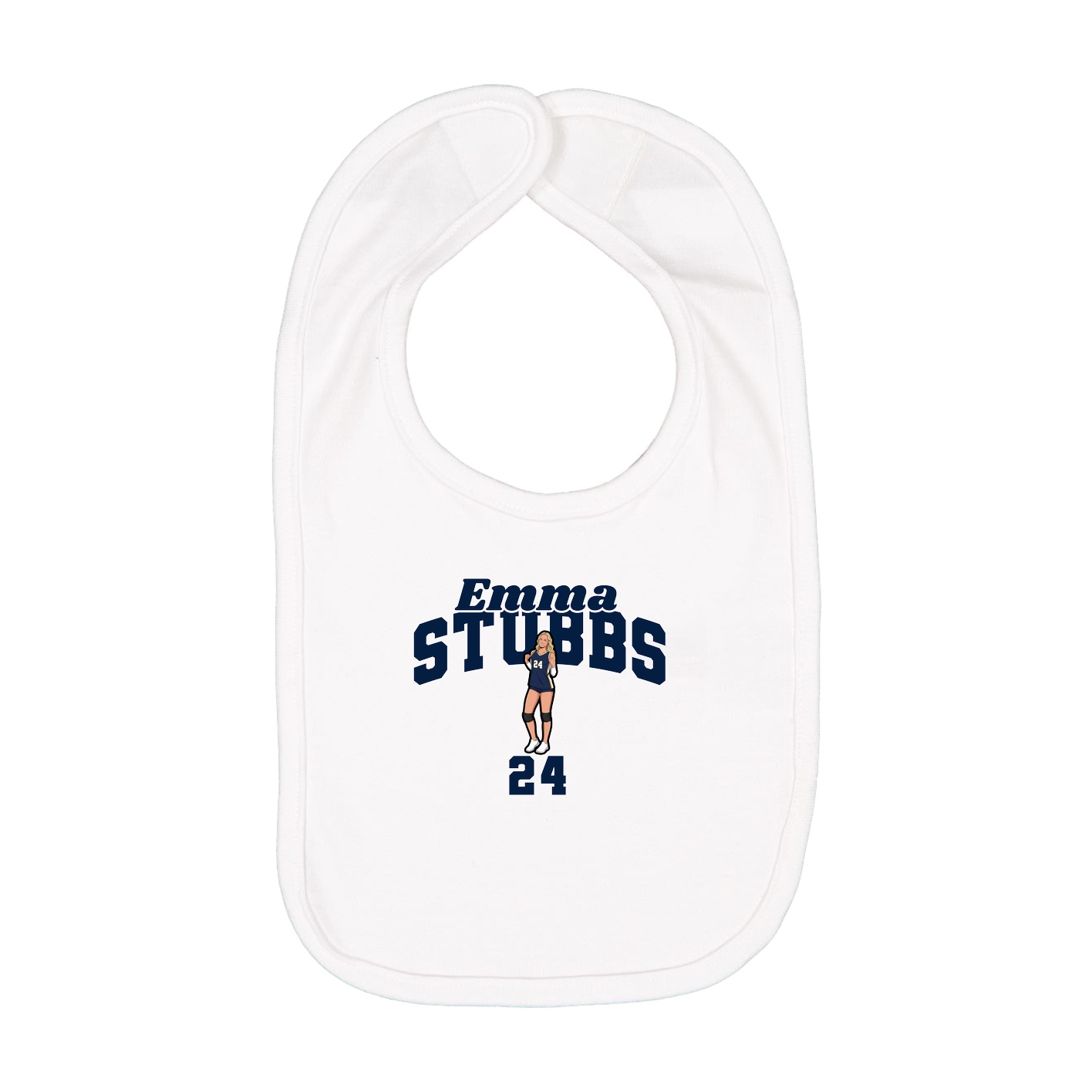 Infant Bib — Signature Arch in White