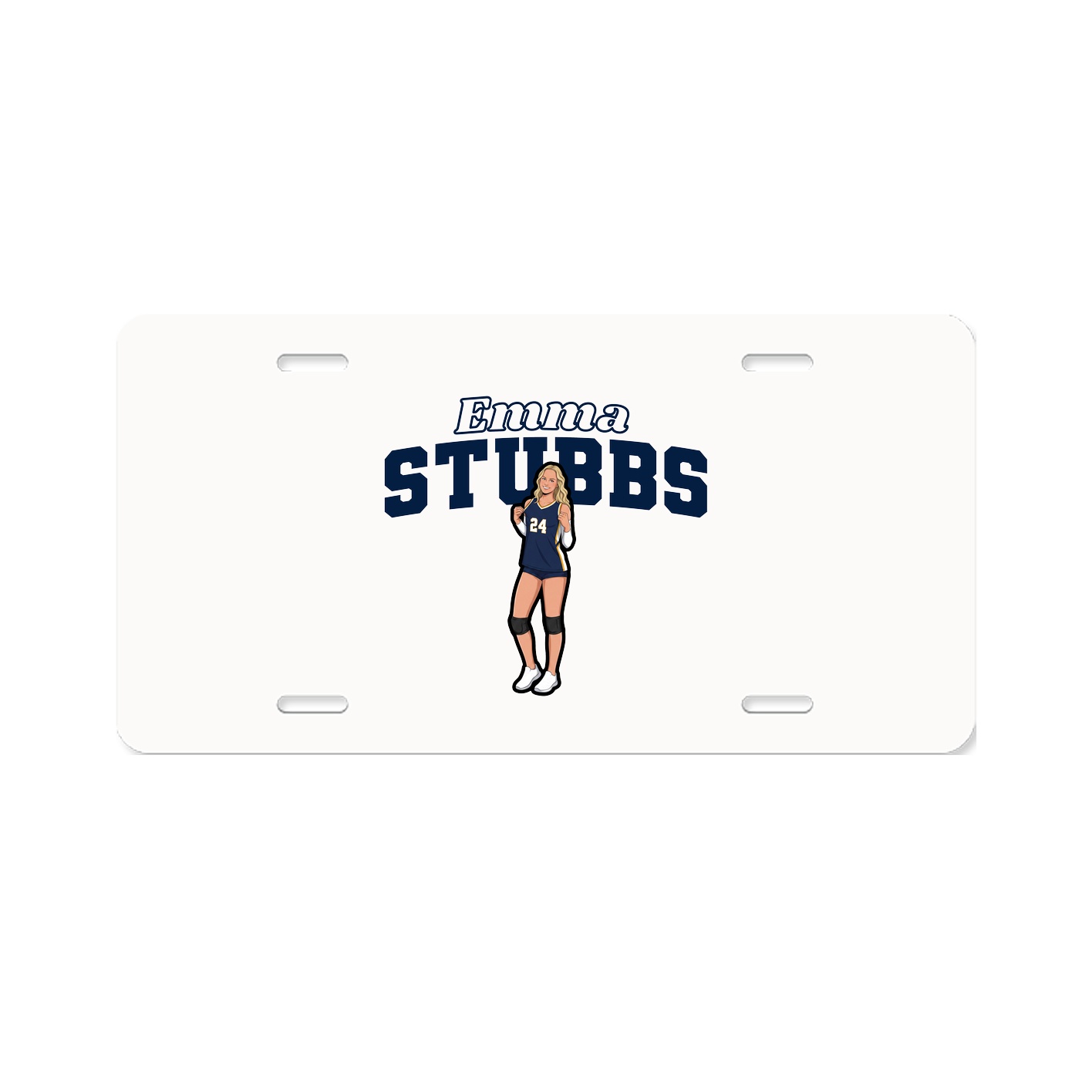 License Plate — Name Arch in Classic