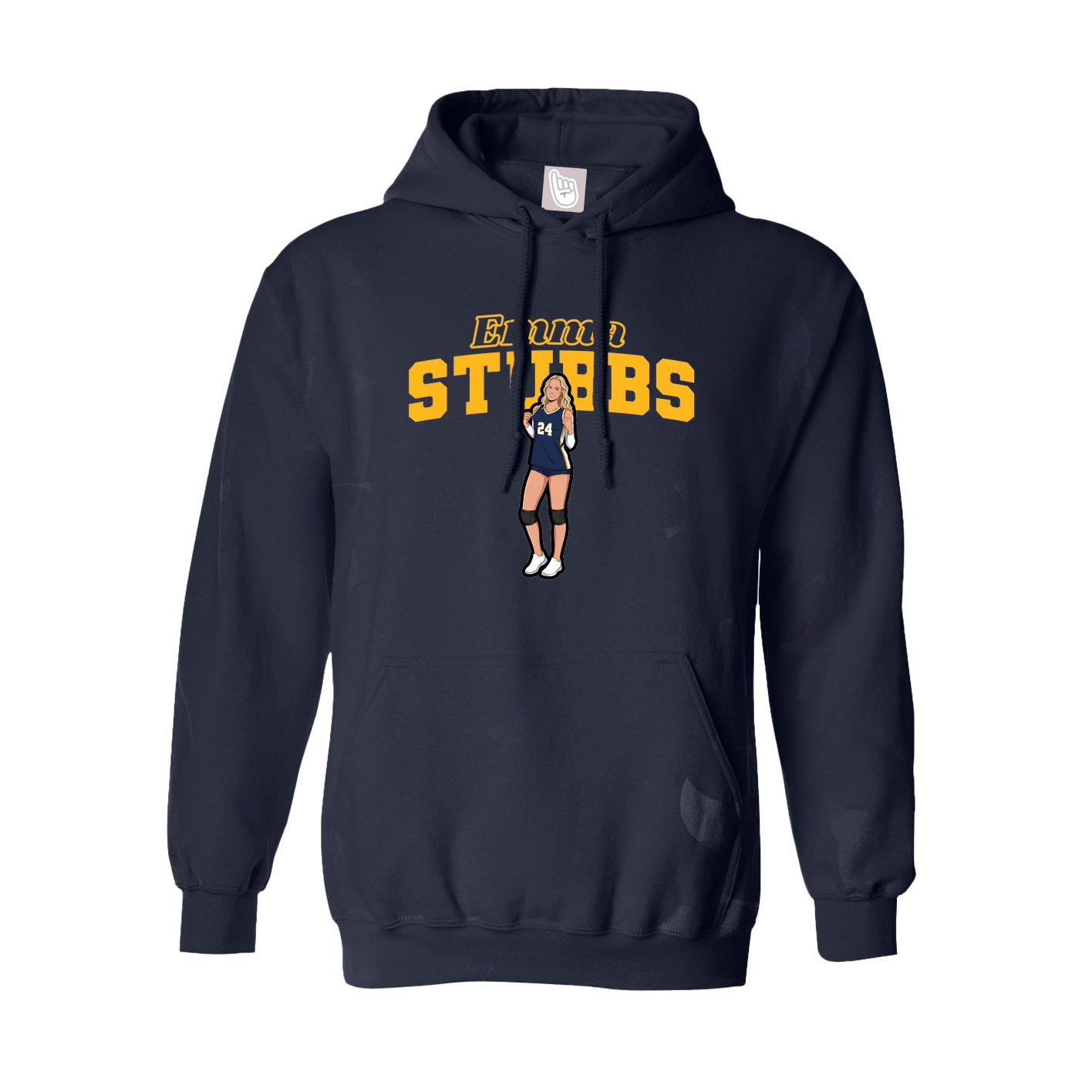 Hoodie — Name Arch in Navy